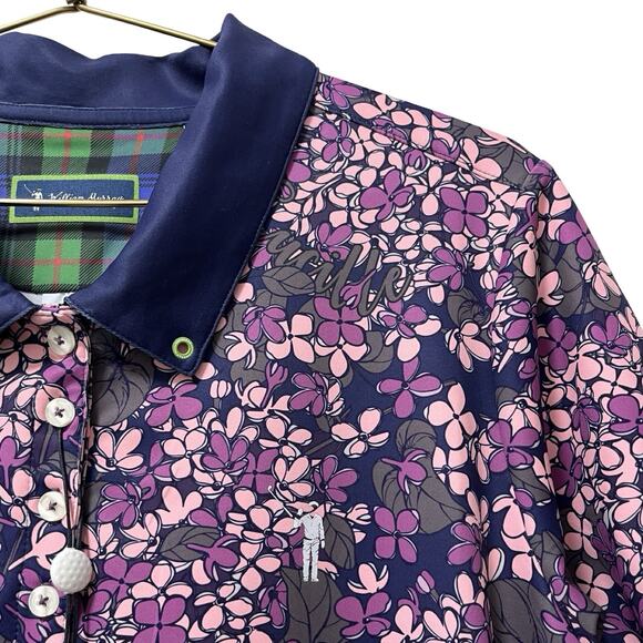William Murray Womens Floral Golf Polo Mini Dress Size 2X Purple UV Protection - Picture 2 of 6